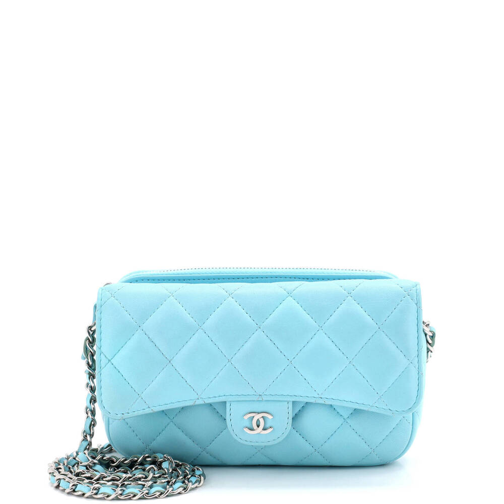 Chanel Classic Flap Phone Holder with Chain Quilted Lambskin